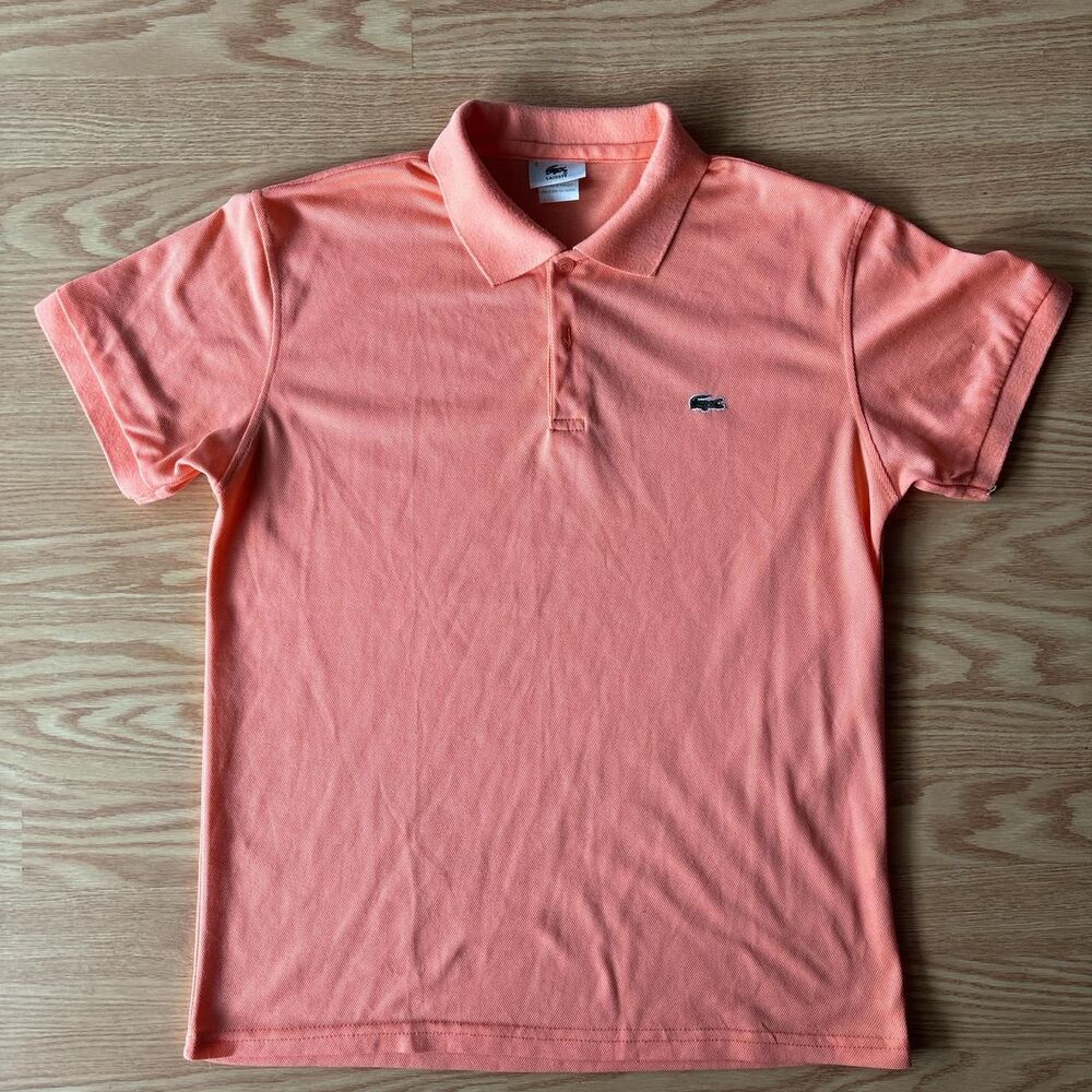 Lacoste Salmon ORANGE polo shirt WOMEN'S SIZE 4